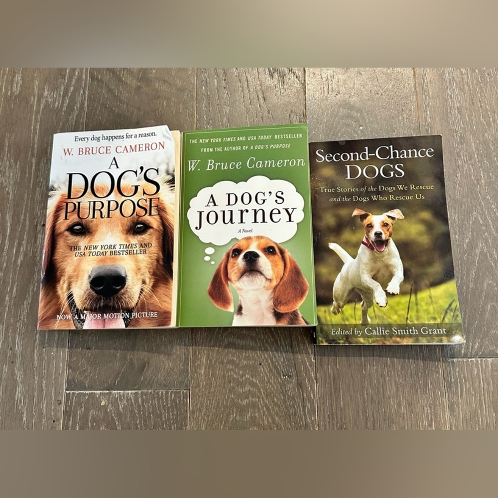Stories of dog book bundles A Dog's Purpose, A Dog's Journey, Second Chance Dog